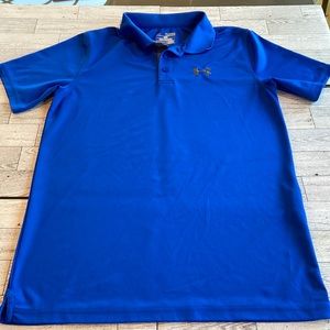 Boys YXL Under Armour Golf Shirt (Royal Blue)